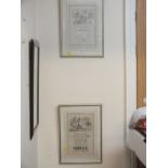 TWO VINTAGE FRAMED AND GLAZED SHELL PETROL ADVERTISING PRINTS