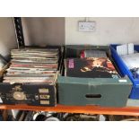 TWO TRAYS OF ASSORTED LP RECORDS AND SINGLES TO INCLUDE A QUANTITY OF ELVIS PRESLEY RECORDS