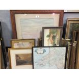 A COLLECTION OF ASSORTED WATERCOLOURS TO INCLUDE J E JEFFERSON SIGNED YORK SCENE