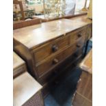 A VICTORIAN MAHOGANY FIVE DRAWER CHEST