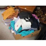 TWO BOXES OF LADIES AND GENTS CLOTHING ITEMS ETC TO INCLUDE SEALED LAURA ASHLEY EXAMPLES