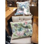 TWO UPHOLSTERED BEDROOM CHAIRS