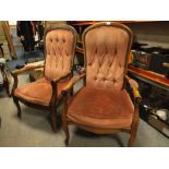 A PAIR OF MODERN ARMCHAIRS