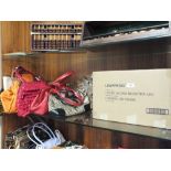 A QUANTITY OF LADIES HANDBAGS, SCARVES ETC.