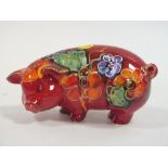 A SMALL ANITA HARRIS ART POTTERY PIG FIGURE