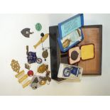 A COLLECTION OF MASONIC MEDALS, BADGES ETC TO INCLUDE A HALLMARK SILVER AND ENAMEL EXAMPLE