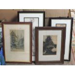 A BOX OF SIGNED ENGRAVINGS, PENCIL SKETCHES ETC TO INCLUDE NUDE STUDIES