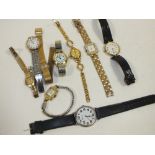A BAG OF ASSORTED VINTAGE AND MODERN WRISTWATCHES