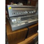 A ROTEL STEREO RECEIVER RX400L TOGETHER WITH A ROTEL AUTOMATIC FG SERVO DIRECT- DRIVE TURNTABLE P-