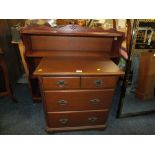 A MODERN OPEN 'ROSSMORE' BOOKCASE & A MODERN SMALL FOUR DRAWER CHEST (2)