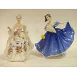 TWO ROYAL DOULTON LADY FIGURES DIANNA AND ELAINE