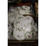 TWO TRAYS OF ASSORTED CHINA TO INCLUDE MINTON, ROYAL WORCESTER ETC