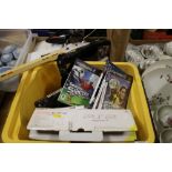 A QUANTITY OF VIDEO GAME ACCESSORIES ETC TO INCLUDE Wii CONSOLES PS2 GAMES ETC