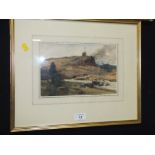 ATTRIBUTED TO DUDLEY HARDY (1865-1922). Bleak landscape, watercolour, gilt framed and glazed, 16.5 x
