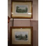 A PAIR OF FRAMED AND GLAZED C. WHITE PRINTS TOGETHER WITH A QUANTITY OF ASSORTED PICTURES AND PRINTS