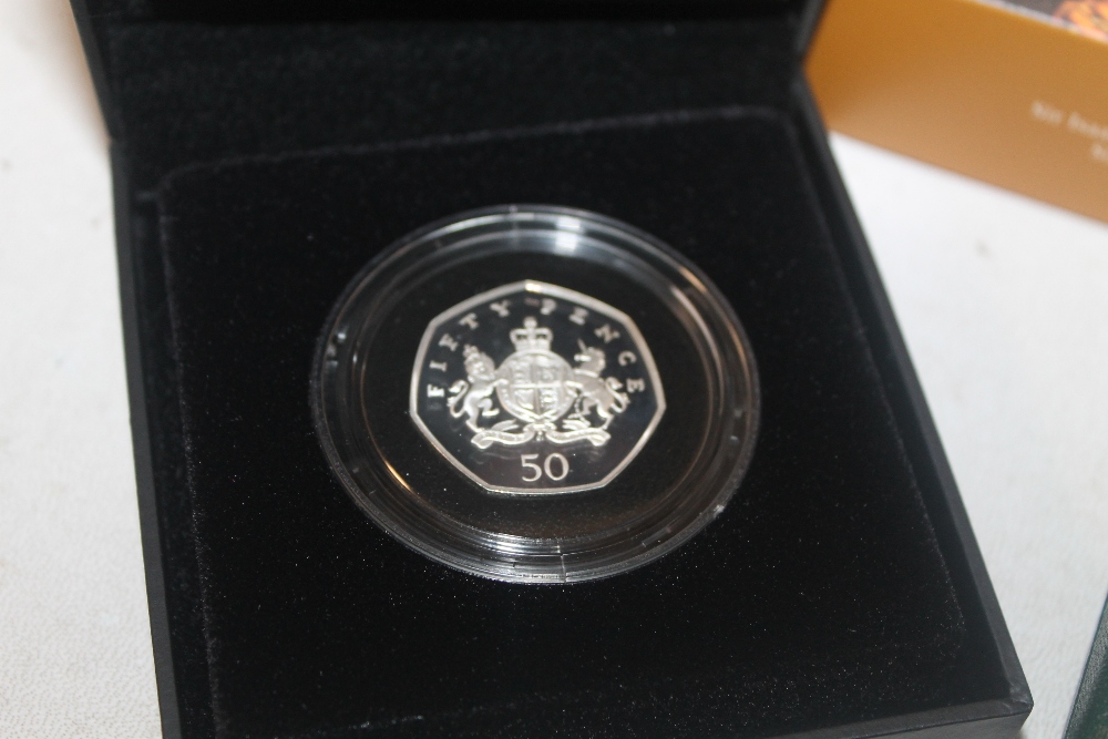 A QUANTITY OF SILVER PROOF COINS IN CASES OF ISSUE, to include 50ps 2016 Battle of Hastings, 2017 S - Image 2 of 2