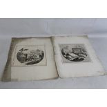 AFTER JOHN HEINRICH ROOS two engravings of classical scenes (2)