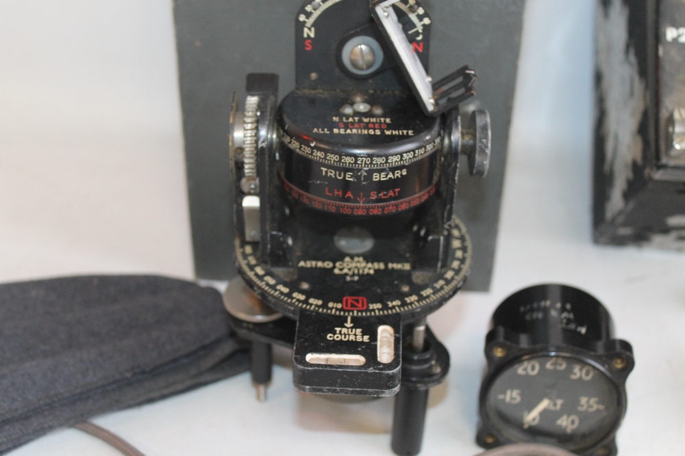 AN AIR MINISTRY ASTRO COMPASS MK II (not in original box), an amplifier type A1961M, a Mk 18 altime - Image 2 of 5