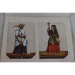 INDIA, COMPANY SCHOOL, 24 19TH CENTURY PAINTINGS ON MICA, of native figures, to include a potter an