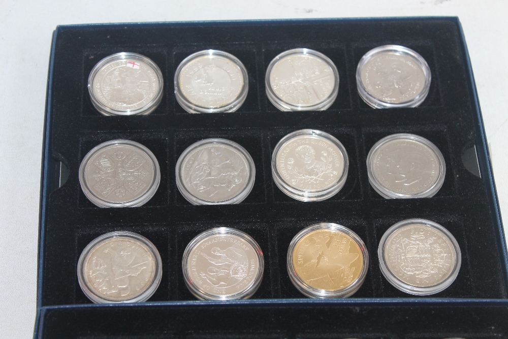 A QUANTITY OF SILVER AND CUPRO CROWN SIZED COINS, to include 1935 crown, 1937 crown, and various mo - Image 2 of 3