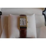JAEGER LE COUTRE 18CT GOLD GENTLEMAN'S REVERSO DUO WRIST WATCH, in original box with documents date