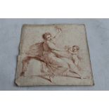 F. BARTOLOZZI - A STIPPLE ENGRAVING OF MOTHER & CHILD, 25 x 24 cm