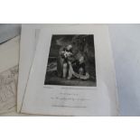 SHAKESPEARE INTEREST ENGRAVINGS - a collection of over 100 engravings from the late 18th century -