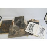 TWO FOLIOS OF ENGRAVINGS, PRINTS ETC, 17TH - 19TH CENTURY, all A/F