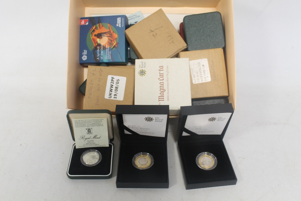 SILVER PROOF £2 COINS, to include 2006 Brunel 2 coin set, 2007 Act of Union, 2005 WWII 60th Anniver