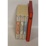 FOLIO SOCIETY - EVELYN WAUGH, a boxed set of three books together with 'The Loved One' with illust