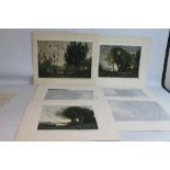 NINETEEN COLOUR MEZZOTINTS AFTER J. B. C. COROT, signed by H. Scott Bridgwater in pencil, published