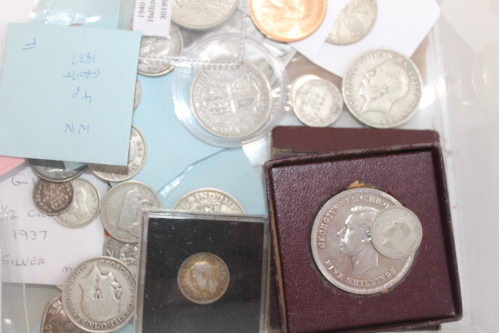A COLLECTION OF MAINLY BRITISH COINS to include various pre 47 issues, a 1951 Festival of Britain c - Image 3 of 6