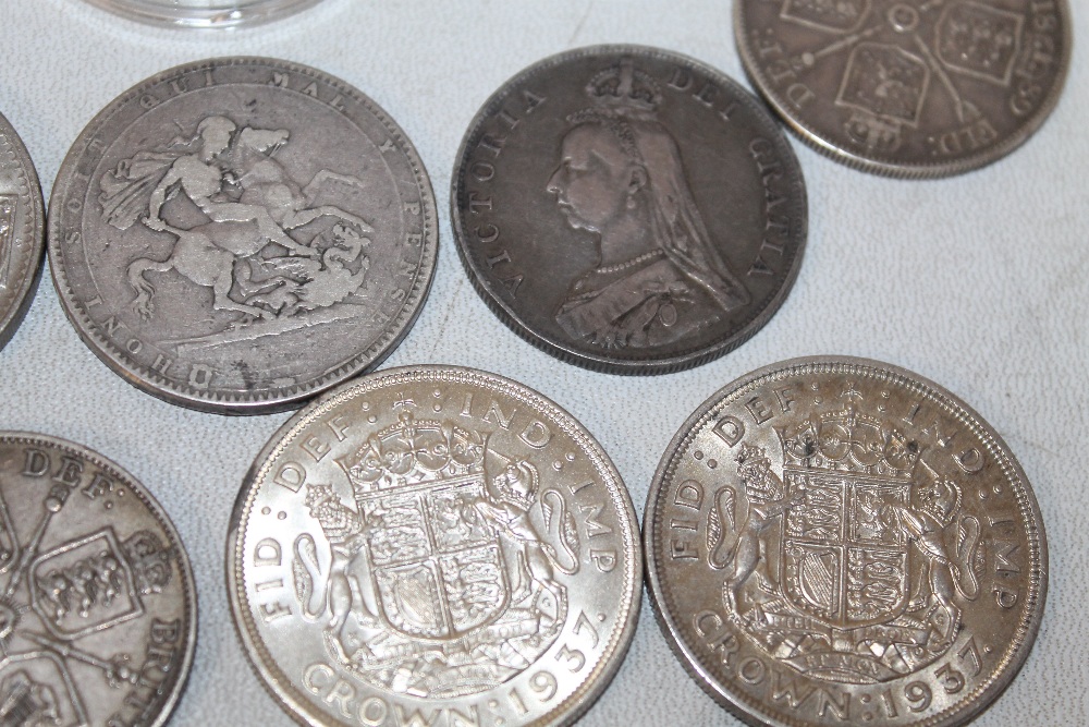 A QUANTITY OF CROWNS GEORGE III-QE II, together with two double florins - Image 4 of 5