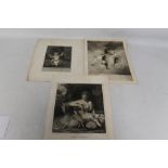 AFTER SIR JOSHUA REYNOLDS, three engravings - one by John Dean of a cherub or putto dated 1779, one