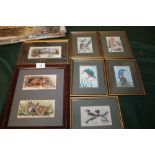 A SMALL COLLECTION OF SILK WOVEN PICTURES