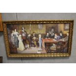 A GILT FRAMED AND GLAZED WATERCOLOUR - INFORMATION VERSO