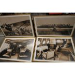 A SET OF FOUR LARGE FRAMED AND GLAZED AVIATION PRINTS