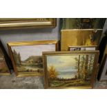 A SELECTION OF OILS AND PRINTS ETC TO INCLUDE LANDSCAPES