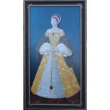 PAUL F WORKMAN (XX). A full length portrait study of Queen Catherine Howard, signed and dated and