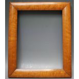 A 19TH CENTURY CUSHION MOULDED MAPLE FRAME, frame W 5 cm, rebate 36 x 28 cm