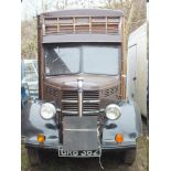 A VINTAGE BEDFORD 6 CYLINDER LORRY HORSE BOX 'GRB 382' CIRCA 1940, chassis number MLZ 3677, engine