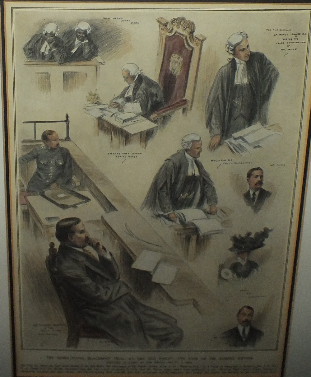 A COLLECTION OF HAND COLOURED JUDICIAL PRINTS, to include 'Trial of Roderick Maclean, At Reading, - Image 2 of 7