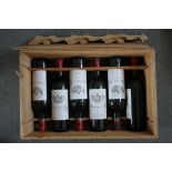 6 BOTTLES OF ST ESTEPHE CHATEAU DE PEZ 1972 IN ORIGINAL 12 BOTTLE WOODEN CRATE