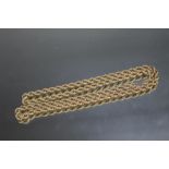 A 9CT GOLD ROPE CHAIN, approx. L 70 cm, approx 38.5g