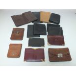 A COLLECTION OF VINTAGE WALLETS, CARD HOLDERS ETC., comprising various styles and periods (14)