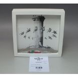 BANKSY (1974). The Walled Off Hotel box set giclee print with concrete relief element, in original