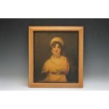 HANS KNOCHL (1850-1927). Portrait of Mrs Siddons, named and titled verso, oil on board, framed, 35.5