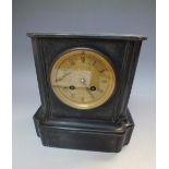 A LATE VICTORIAN MANTEL CLOCK OF SMALL PROPORTIONS, H 23 cm