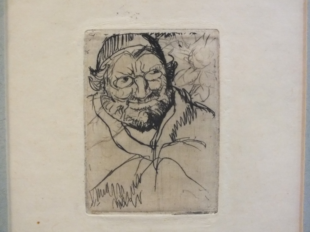 A SET OF EIGHT 19TH CENTURY CONTINENTAL SCHOOL JEWISH FIGURATIVE STUDIES, unsigned, etchings on - Image 8 of 12