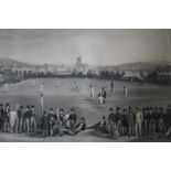 AFTER WILLIAM DRUMMOND & CHAS J. BASEBE, stipple engraving by G.H. PHILLIPS 'The Cricket Match' Kent